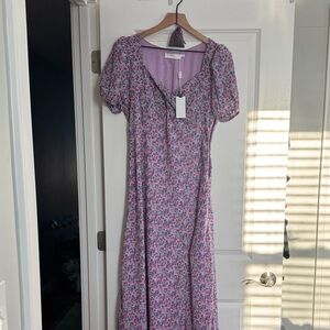 Floral Purple Dress size L new with tags